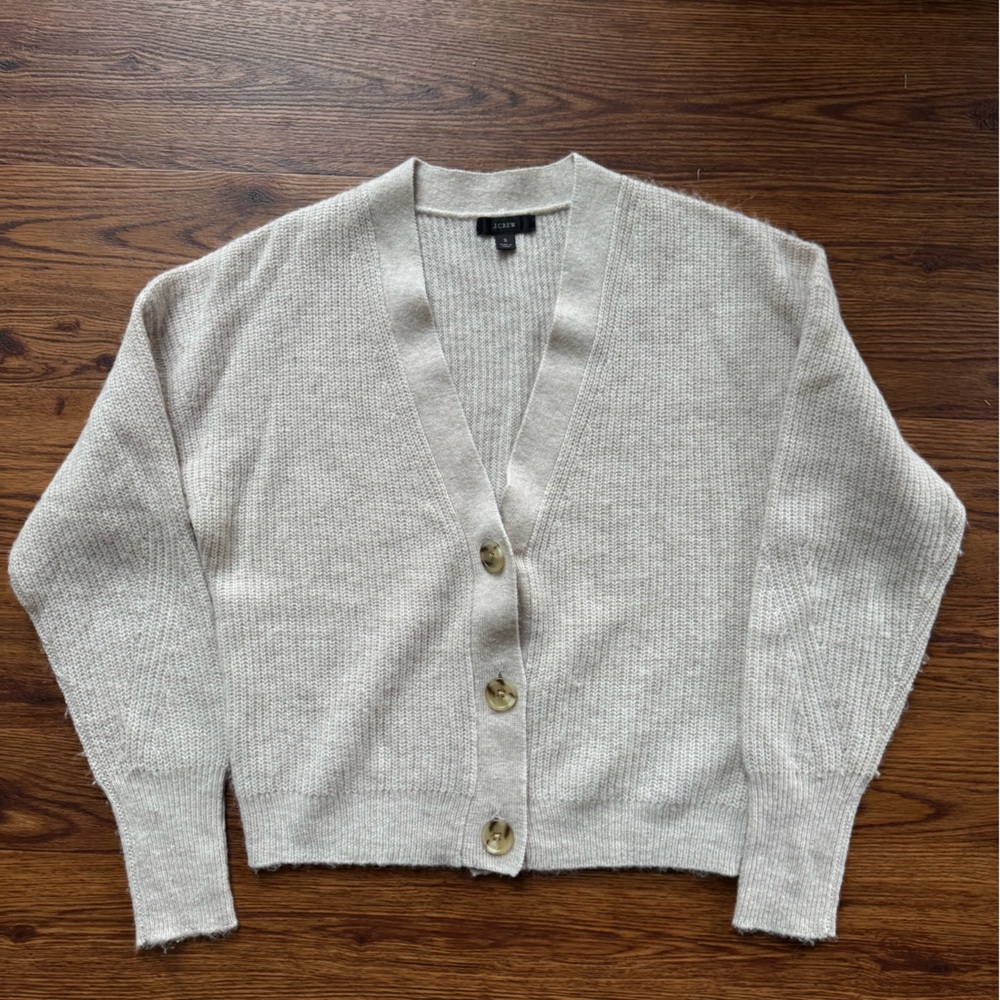 J. Crew Women's Beige Cardigan Sweater